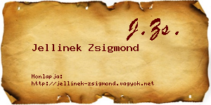 Jellinek Zsigmond névjegykártya