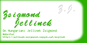 zsigmond jellinek business card